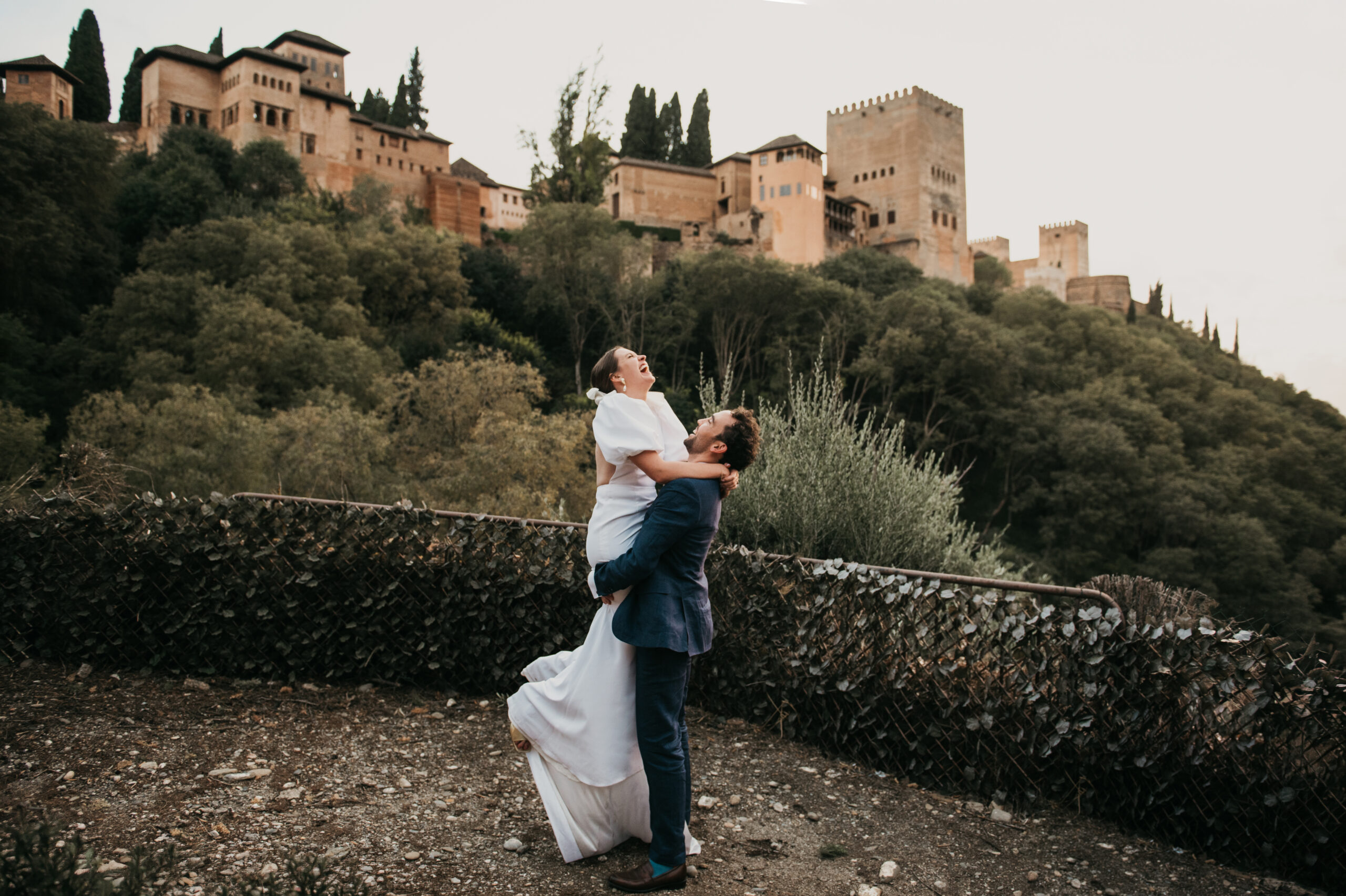 intimate wedding in Granada wedding venue overlooking the Alhambra